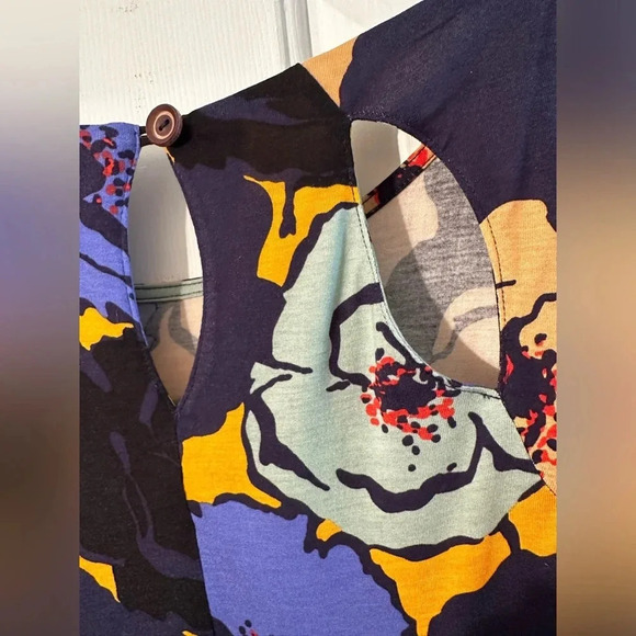 Anthropologie VANESSA VIRGINIA SILK BLEND Sheath A line Floral Dress MD Pockets - Picture 6 of 15